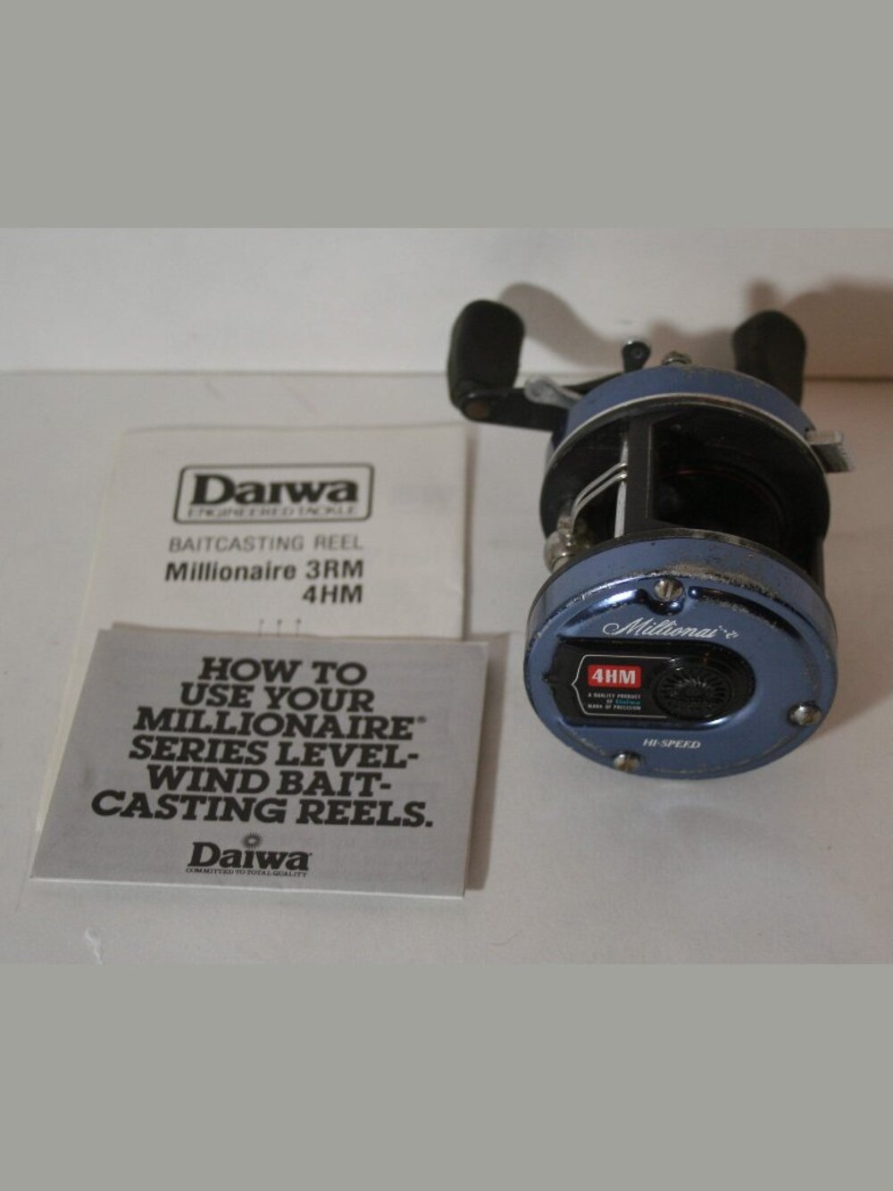 Vtg Daiwa Millionaire 4 HM Hi Speed Baitcast Fishing Reel Japan